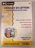 PC CD-ROM Vormen en Letters - EDUROM groep 1 en 2 Taal, Puzzel en Educatief, 1 speler, Ophalen of Verzenden, Zo goed als nieuw