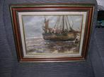 Leuk schilderij olieverf op hout doe een bod., Ophalen