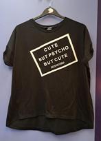 Reinders shirt ZWART Cute but Psycho XS oversized nr 43031, ., Zwart, Ophalen of Verzenden, Zo goed als nieuw