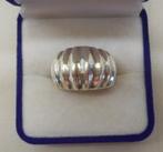 Zilveren vintage ring met ribbels maat 16,75 nr.381, Verzenden, Dame, Zilver, Zilver