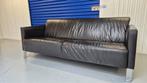 Zwarte leren Touche 3 zits design bank direct beschikbaar!!, Ophalen, Modern design, Gebruikt, Driepersoons