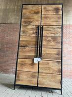 Opbergkast 2 deuren 100X40X200 mango deuren legplank actie, Huis en Inrichting, Nieuw, Metaal, 150 tot 200 cm, 25 tot 50 cm
