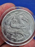 (9025) ASCENSION ISLAND   DRAGON 2024  one ounce, Ophalen of Verzenden, Losse munt, Zilver