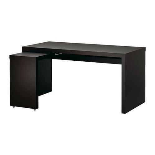 MALM Ikea Bureau Zwart, Huis en Inrichting, Bureaus, Zo goed als nieuw, Ophalen