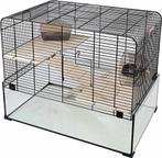 Hamsterkooi Vision 58 zwart 59 x 38 x 47 cm + toebehoren, Dieren en Toebehoren, Kooi, Gebruikt, Minder dan 75 cm, Hamster