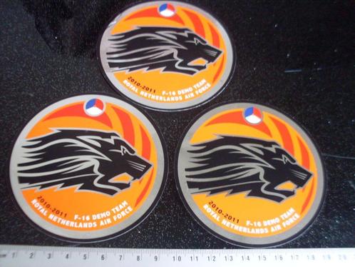 3x folie sticker f-16 demo team royal netherlands air force, Verzamelen, Stickers, Zo goed als nieuw, Bedrijf of Vereniging, Verzenden