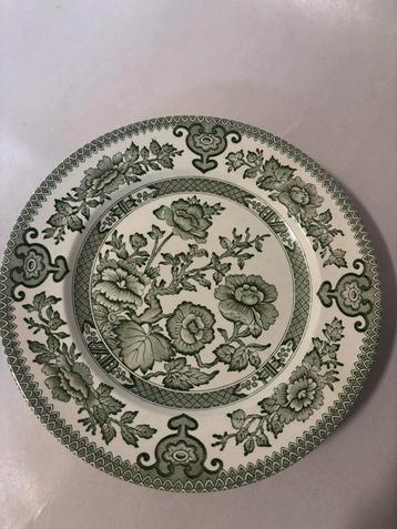 5 Vintage Borden met Groen Motief beschikbaar voor biedingen