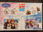 Frozen Disney speelgoed puzzel domino memory 4 in 1, Ophalen of Verzenden, 10 tot 50 stukjes