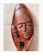 Prachtig houten beeld, Maria met kind, 17 x 7 cm, Ophalen of Verzenden