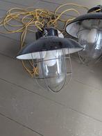 Industriële kooilamp, Huis en Inrichting, Ophalen, Gebruikt, Glas, Minder dan 50 cm