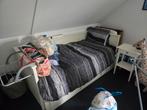 Hemnes ikea wit bedbank met 3 lades met nachtkastje, 90 cm, Eenpersoons, Wit, Ophalen of Verzenden
