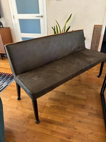Bank voor bij eettafel (echt leer) beschikbaar voor biedingen