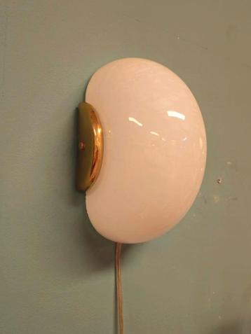 Vintage Murano Wandlamp Plafondlamp Plafonnière Messing Glas beschikbaar voor biedingen