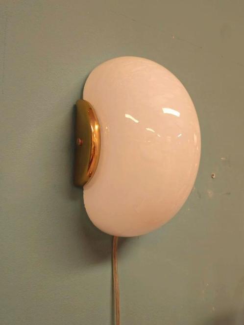 Vintage Murano Wandlamp Plafondlamp Plafonnière Messing Glas, Huis en Inrichting, Lampen | Wandlampen, Gebruikt, Ophalen