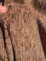 Vintage / retro velour / velours gordijnen 175 breed x 195 h, Huis en Inrichting, Vintage, retro, Gebruikt, Bruin, 200 cm of meer