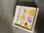 Houten blokkenpuzzel - Zoek het huis!, Ophalen, Zo goed als nieuw, Puzzelen