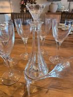 6 wijnglazen en karaf, Antiek en Kunst, Antiek | Glas en Kristal, Ophalen