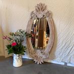 Barok Spiegel -houten lijst - wit - 120 x 60 cm-TTM Wonen