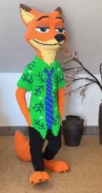 Disney Zootopia bouwblokken set Nick Wilde (64cm!), Ophalen of Verzenden, Overige figuren, Nieuw, Beeldje of Figuurtje