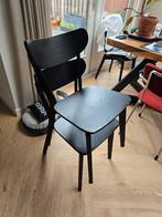 4 houten eettafelstoelen, Huis en Inrichting, Stoelen, Ophalen, Zwart, Zo goed als nieuw, Vier
