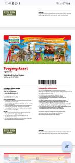 Kaartjes voor safari park beekse bergen, Tickets en Kaartjes, Overige soorten, Overige typen, Drie personen of meer