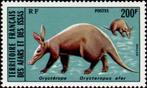 AFARS & ISSAS 1 - Dieren: zoogdieren (aardvark), Ophalen of Verzenden, Postfris, Dier of Natuur