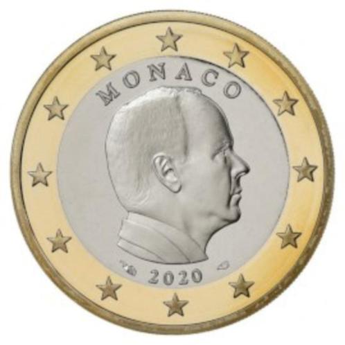 1 Euro Monaco 2020 UNC - Prins Albert II, Postzegels en Munten, Munten | Europa | Euromunten, Losse munt, 1 euro, Monaco, Verzenden