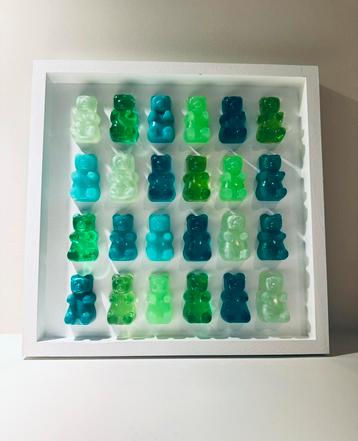 Schilderij epoxy paneel beer groen kunst modern beschikbaar voor biedingen