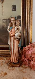 Prachtig! oud Mariabeeld met kindje Jezus op de arm, Antiek en Kunst, Antiek | Religie, Ophalen of Verzenden
