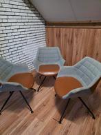 stoelen, Huis en Inrichting, Stoelen, Gebruikt, Drie, Leer, Ophalen of Verzenden