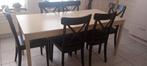 tafel met 6 stoelen, Huis en Inrichting, Tafels | Eettafels, Ophalen, Gebruikt, 50 tot 100 cm, Vijf personen of meer