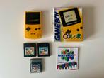Gameboy Color Dandelion Yellow - Compleet in Doos met games, Ophalen of Verzenden, Gebruikt, Game Boy Color, Met games
