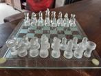 glazen mini schaakbord, Huis en Inrichting, Woonaccessoires | Overige, Gebruikt, Ophalen of Verzenden