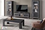 Woonkamer Silver set 2 hoogglans Antraciet-Aanbieding, Huis en Inrichting, Kasten | Wandmeubels, Ophalen of Verzenden, Nieuw, 25 tot 50 cm