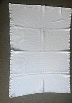 wit katoenen sprei met geweven ruitpatroon, Ophalen of Verzenden, Zo goed als nieuw