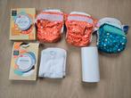 4 wasbare luiers met boosters (nieuw en zo goed als nieuw), Ophalen of Verzenden, Zo goed als nieuw, Overige typen, Overige merken