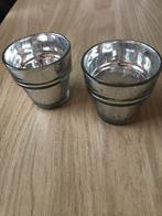 2 Waxinelichtjes, Ophalen of Verzenden, Zo goed als nieuw, Overige materialen, Minder dan 25 cm