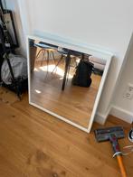Spiegel witte rand, Ophalen, Vierkant, Zo goed als nieuw, 75 tot 100 cm