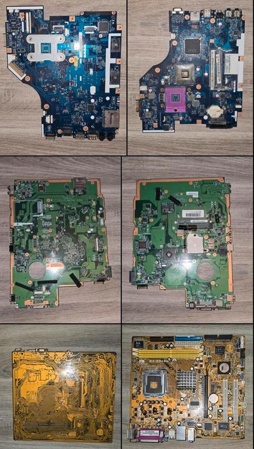 3 moederborden voor laptops en desktops., Computers en Software, Moederborden, Gebruikt, Intel, DDR, Ophalen of Verzenden