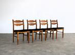 brutalist eetkamerstoelen | vintage stoelen | jaren 60 | (5), Gebruikt, Bruin, ., Hout