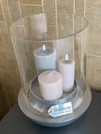 Groot 'Brass & Boom" windlicht, Huis en Inrichting, Gebruikt, 25 tot 50 cm, Ophalen of Verzenden, Metaal