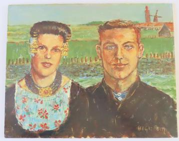 Uit inboedel: Schilderij boer/boerin Westkapelle jaren 194 beschikbaar voor biedingen