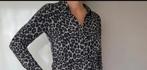 Erg mooie dierenprint blouse S Zwart/beige, Ophalen of Verzenden, Zo goed als nieuw, Maat 36 (S), Zwart