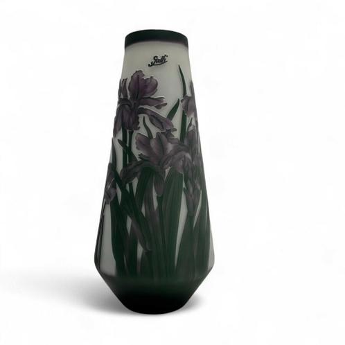 Gallé stijl vaas, Antiek en Kunst, Antiek | Glas en Kristal, Ophalen of Verzenden