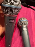 Shure Beta 58a Microfoons - Set van 2, Ophalen of Verzenden, Gebruikt, Instrumentmicrofoon