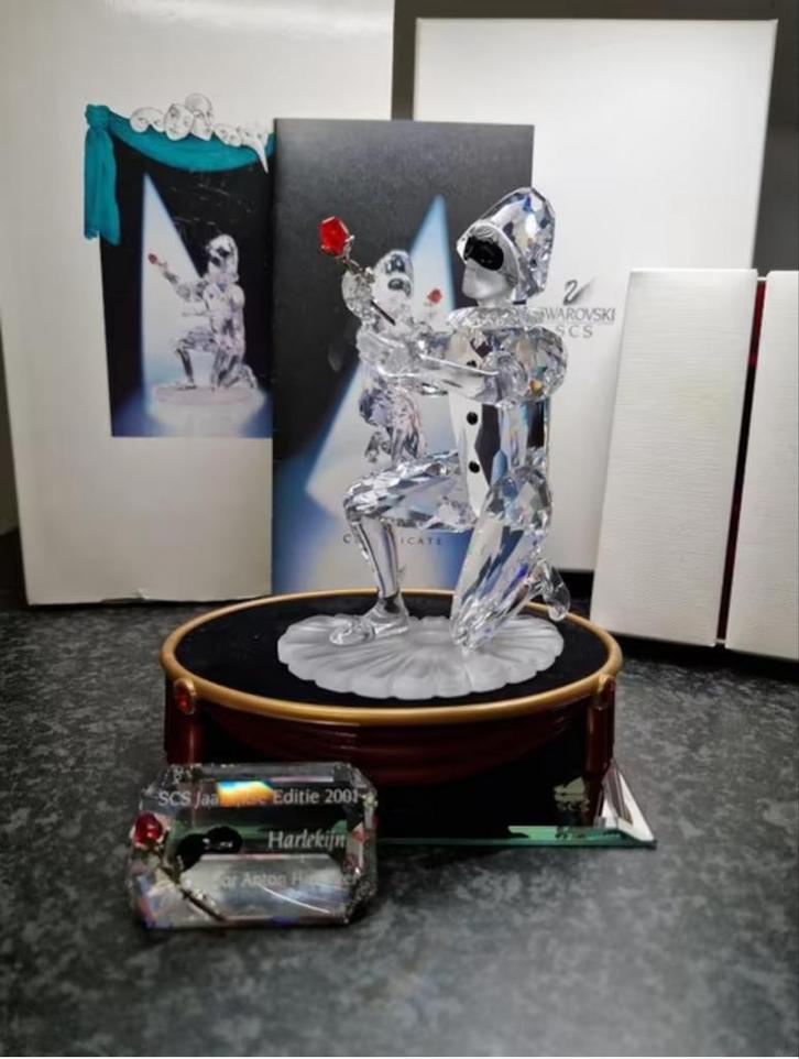 Jaarstuk swarovski maskerade Harlekijn  2001, Verzamelen, Swarovski, Zo goed als nieuw, Figuurtje, Ophalen