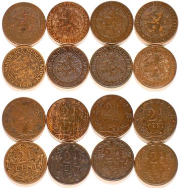 2,5 centen 1903-1941, 8 stuks beschikbaar voor biedingen