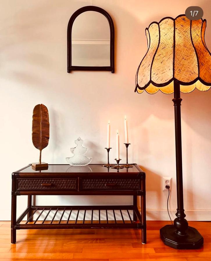 Manou Rotan salon/tvmeubel, Huis en Inrichting, Tafels | Salontafels, Ophalen of Verzenden