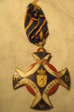 antiek 4 daagse kruisje emaille, Verzenden, Gebruikt