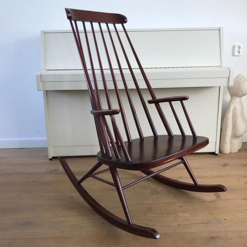 Spijlen schommelstoel Gunga Din Gungstol Gillis Lundgren, Huis en Inrichting, Stoelen, Eén, Wit, Ophalen